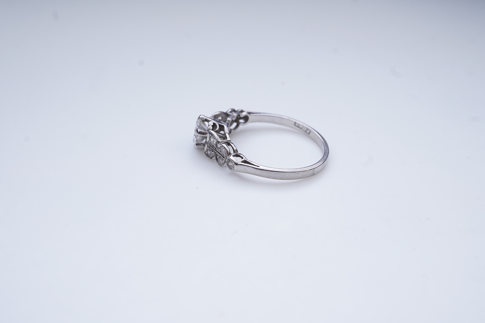 A diamond ring, mid 20th century